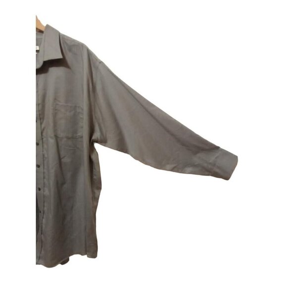 Joseph Abboud Gray Striped Regular Fit Dress Button Down Shirt Neck Sz 20 Tall - Picture 3 of 10